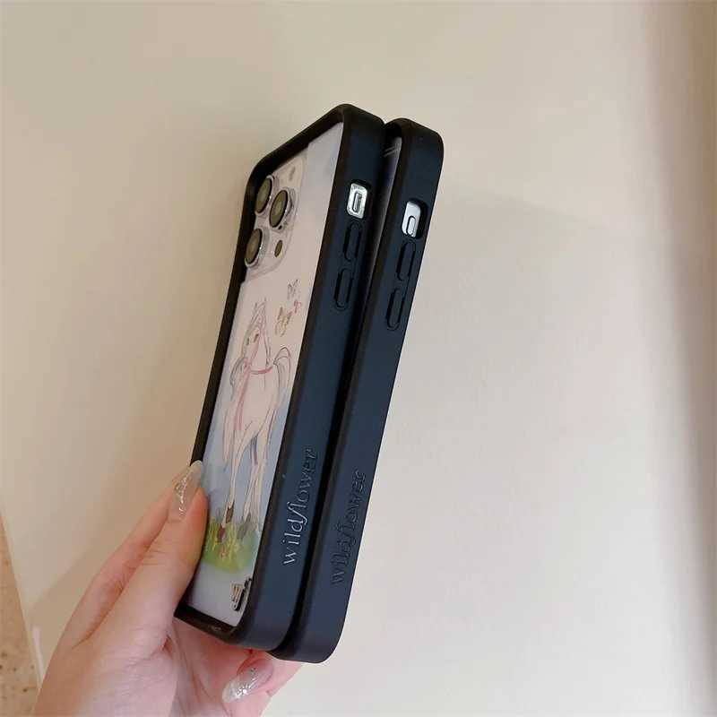 Wildflower 3D Angel Demon Phone Case for iPhone 16 15 14 13 12 Pro Max Plus 16pro 15pro WF Unicorn Deer Cute Cartoon Cover Funda Z250211