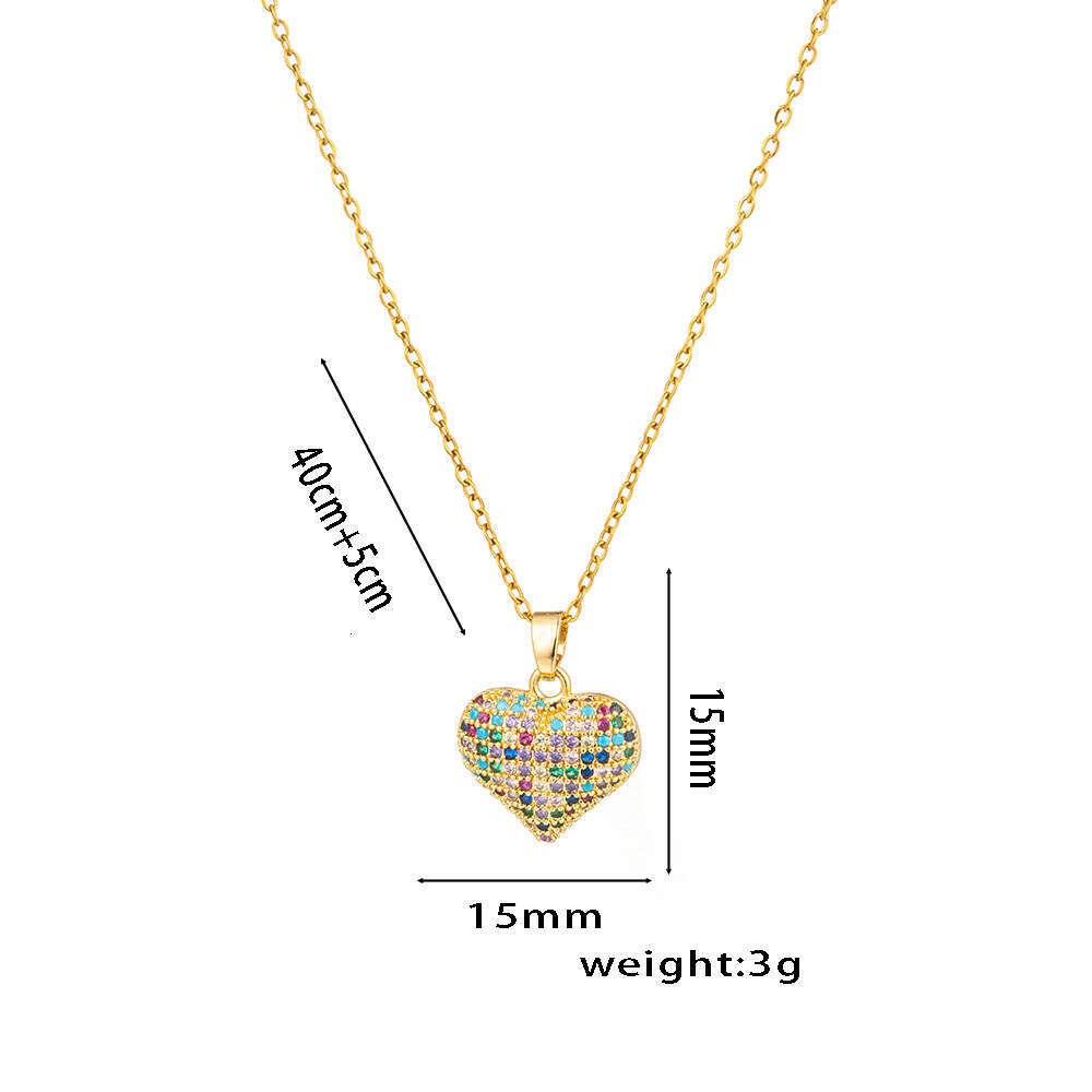 Designer Necklace For Women Europe and America's new personalized love necklace female heart shaped pendant Tiktok hot selling niche design high-