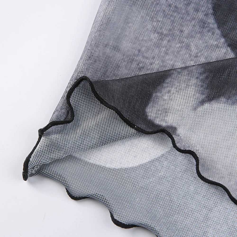 Women Sexy Eye Print Camis Crop Top Casual Tank Tops Vest Sveless Streetwear High Street Tee ShirtXJ250212