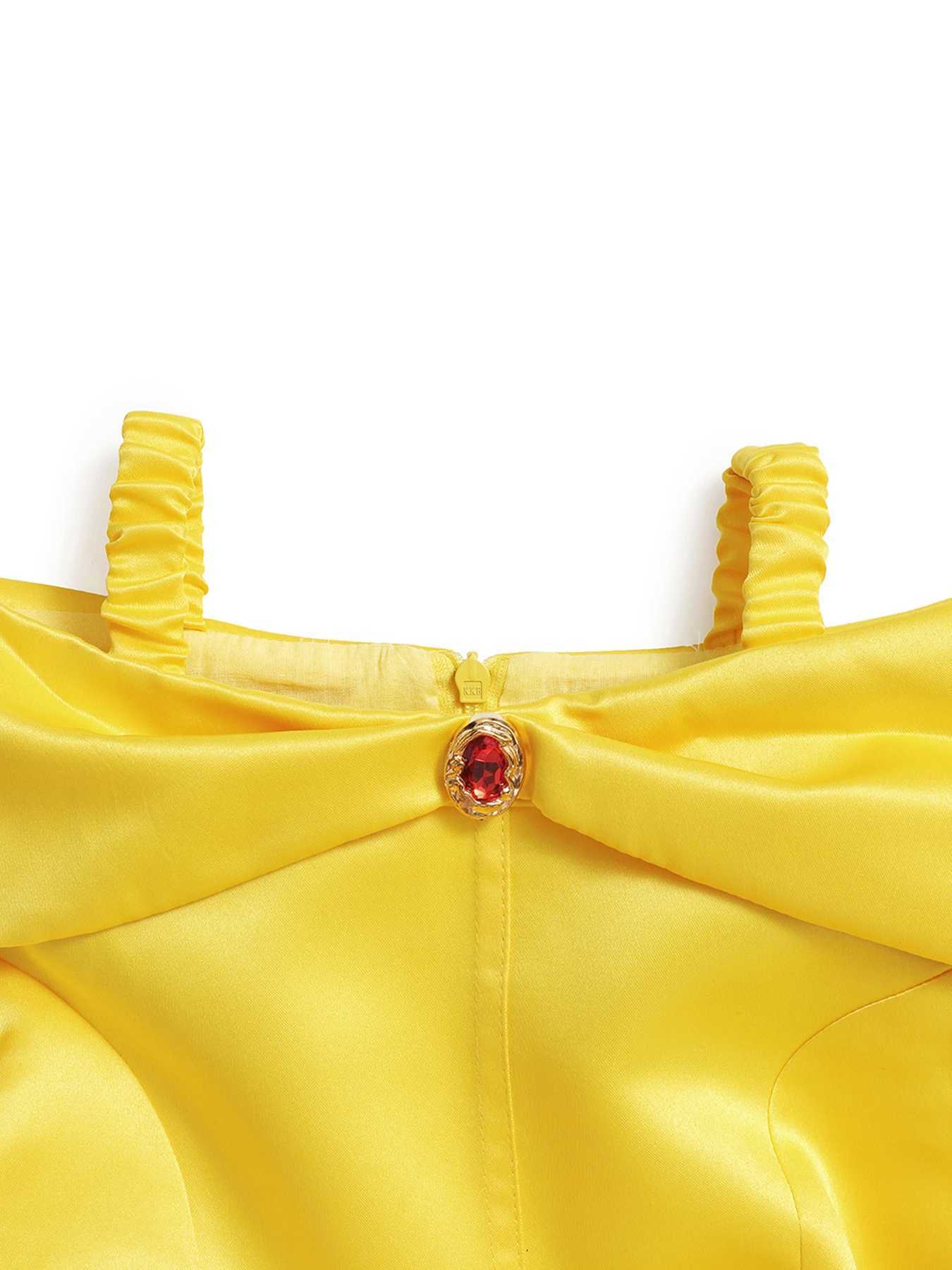 LED Light Princess Beau Girls Cosplay Dress Kids Sleeveless Floral Dress kids Halloween Carnival Birthday Par Costume GownXJ250117