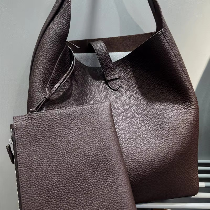 Genuine Bucket Bag High Quality Leisure Soft Shoulder Underarm Woman Top Layer Leather Fashion Versatile Texture Nested