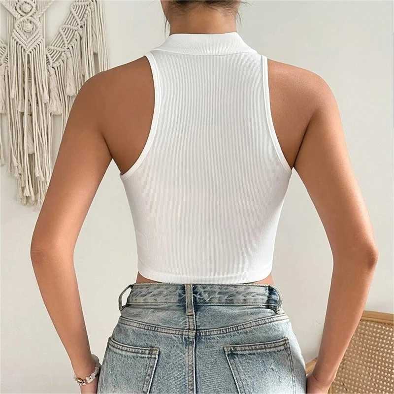 2024 New Fashion Women Vintage Chinese Button Tank Tops Halter Tops O-Neck Ele Crop Tops Off Shoulder Tops For WomenXJ250212