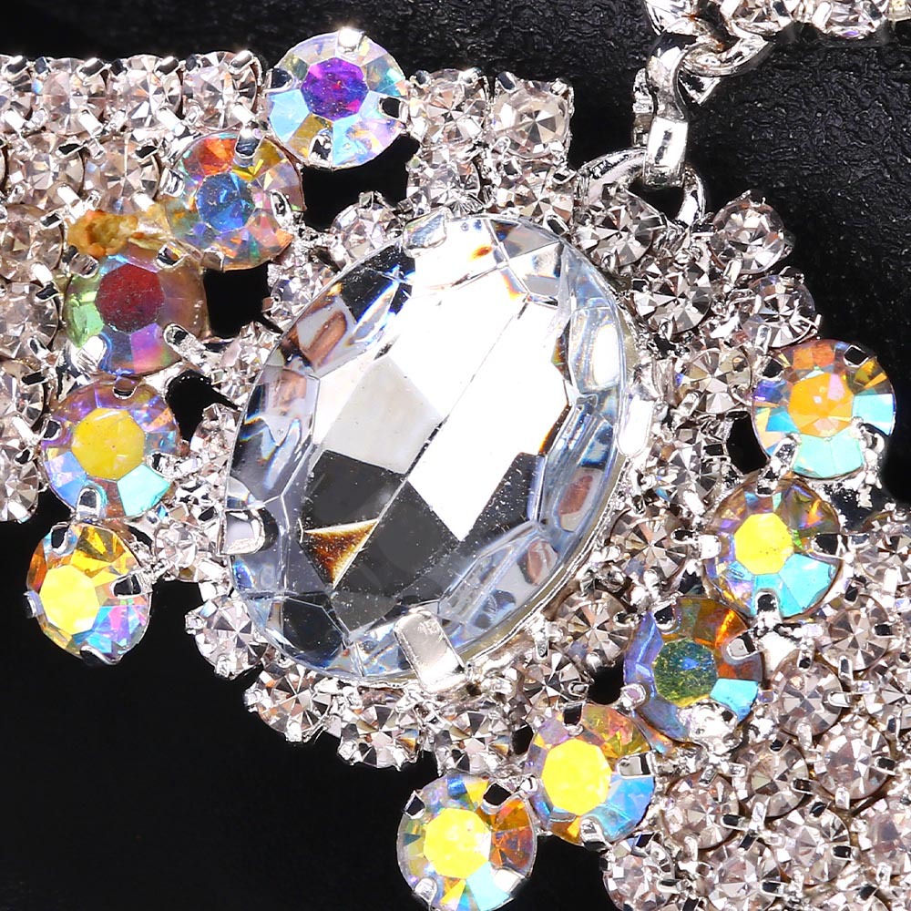 Exaggerated Earrings Gold Exaggerated Rhinestones High-End Stage Accessories For Party Jewelry
