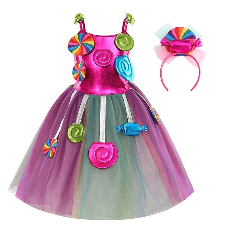 Snow Queen 2 Anna Royal Ball Gown Girls Princess Apparel Carnival Dress Cosplay Movie Costume Kids Halloween Anna VestidoXJ250117