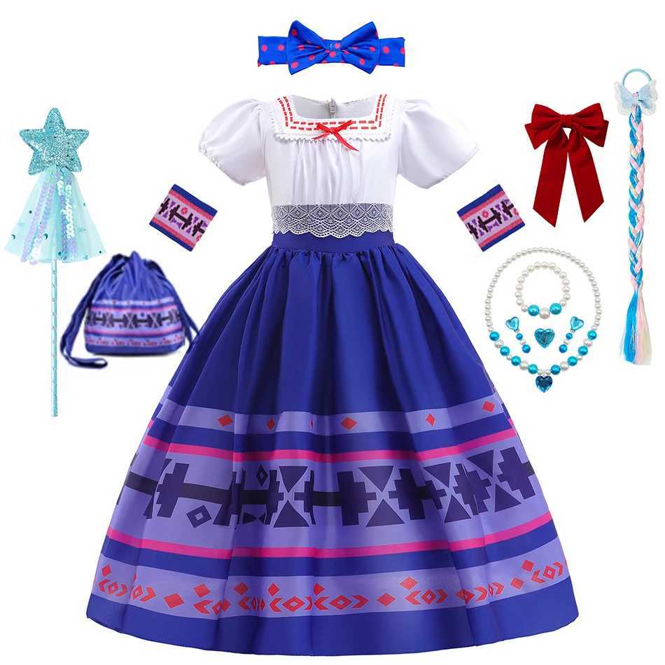 Encanto Mirabel Cosplay Dress Carnival Isabella Costume Children Birthday Princess Theme Par Clothes Sisters Matching OutfitsXJ250117