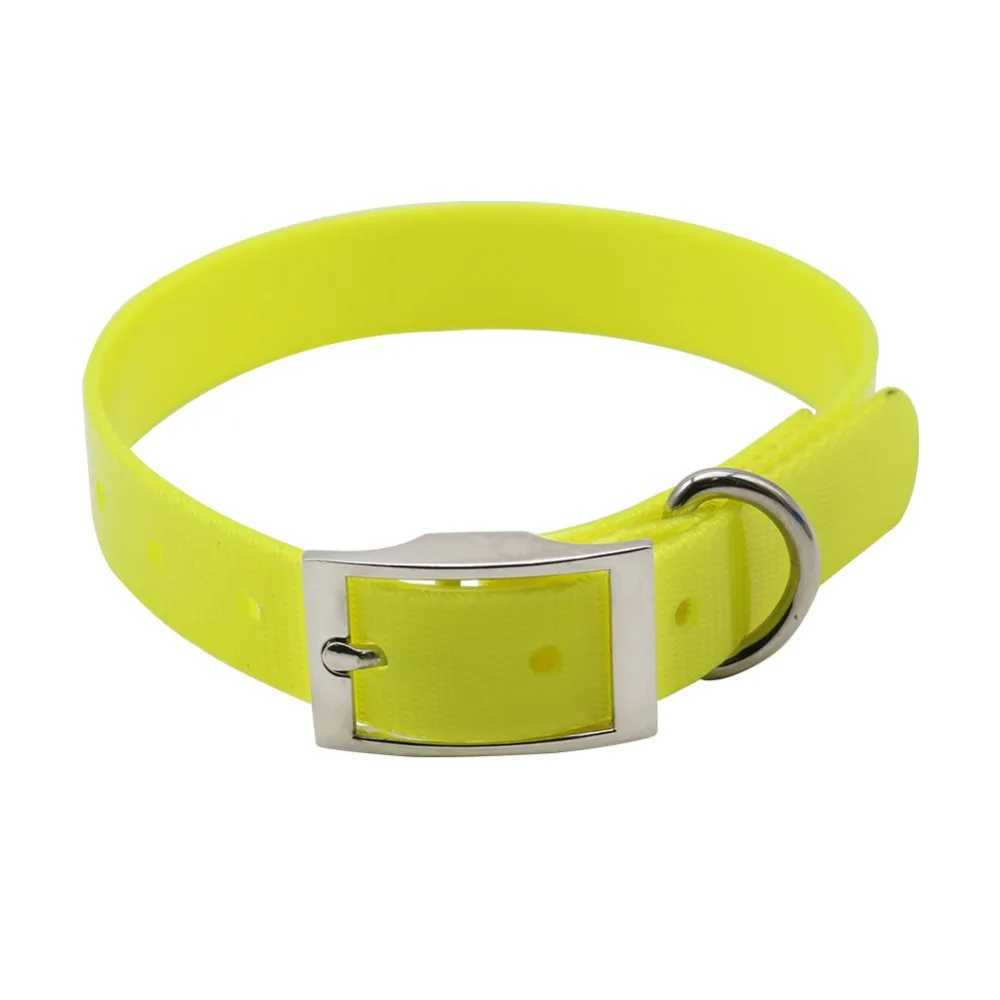 Dog Harnesses High Quality Large Dog Collar Adjustable TPU Durable Waterproof Pet Dog Collar For Puppy Strap Pure Color Dog Accessories H250217
