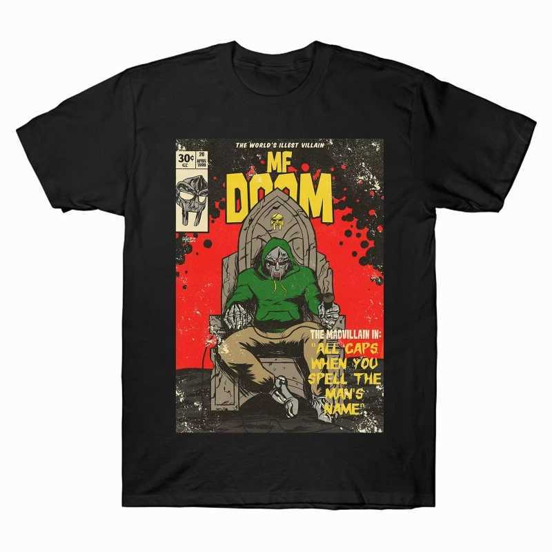 Men's T-Shirts MF DOOM Rapper Graphic Cotton T-shirt Unisex Men Women Hip Hop Fashion Big Size Top Casual Short Slve Strtwear Classic T H25211