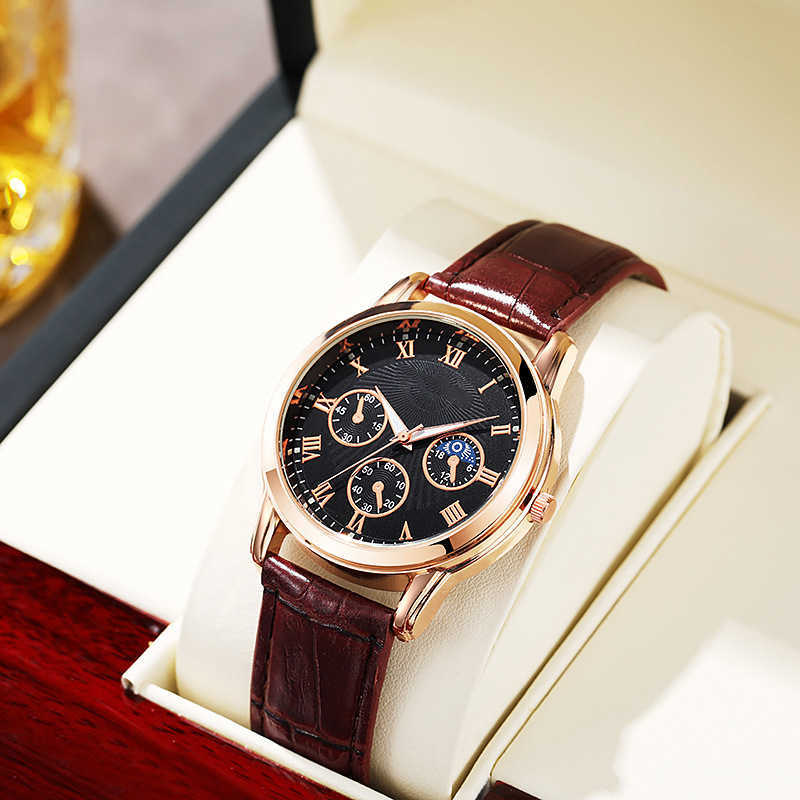 2024 Tiktok Live Watch Versatile Fashion High grade Quartz Watch Three Eye Mens Watch Mens Watch W250212