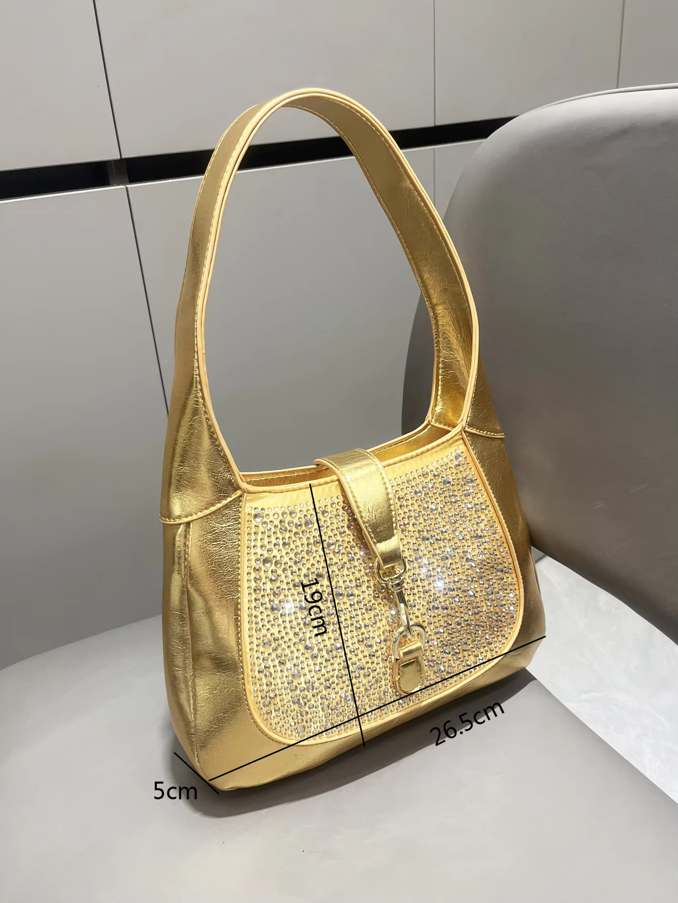 Rhies Evening Clutch Bag Purses And Handbag Designer Hobo Shoulder Shiny Crystal Clutch Women's Bag