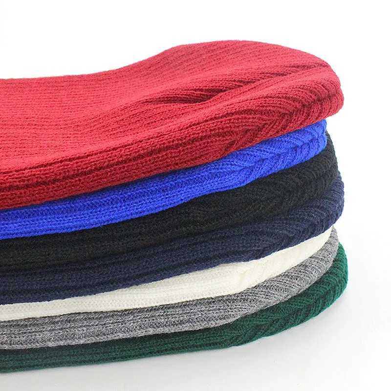 Knitted Warm Sklies Beanies For Wen Solid Soft Bonnet Caps Men wens winter hat 2021 Girl Students Keep Warm Hats X250212