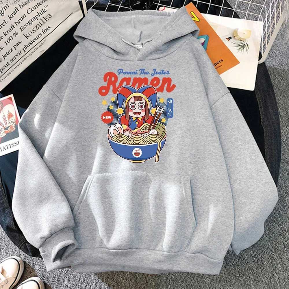 Cute Bunny Rabbit Noodles Graphic Pullovers Digital Circus Jax Ramen Printed Hoodie Fashion Women Funny Caine Pomni Sweatshirt X250212