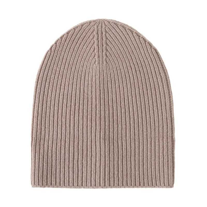 Knitted pure wool bean winter warm unisex hat fashionable unisex X250212