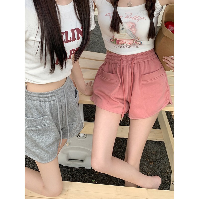 Large Size Wide Leg Casual Shorts For Women's Summer Fashion Korean Version Loose Fit Slim Fit High Waist Sexy Beach Pants Pajamas