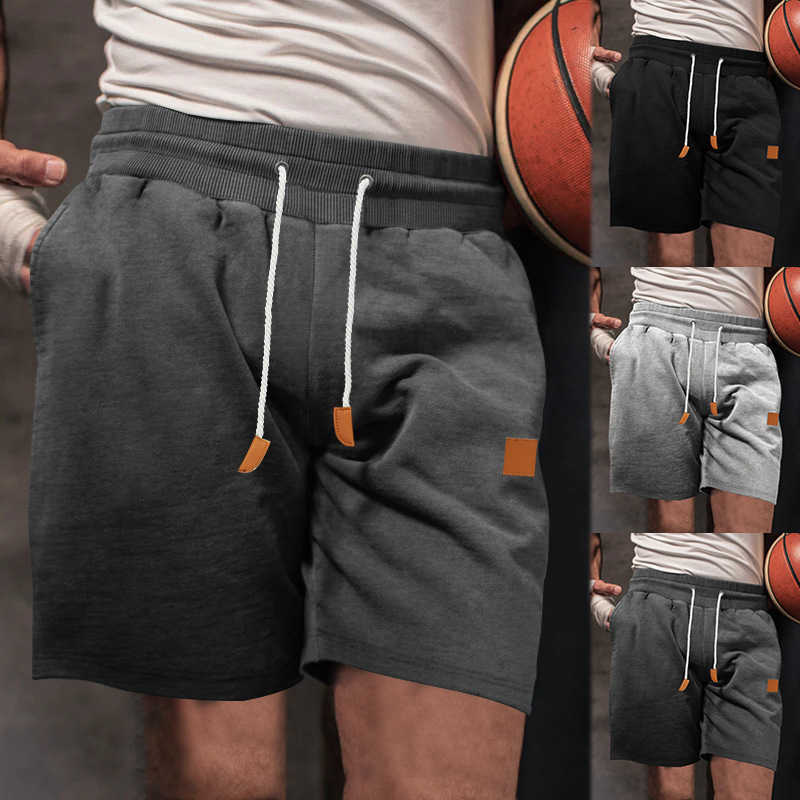 Temu2024 Summer Mens Shorts Loose European Casual Pentagram Shorts Mens Shorts W250212