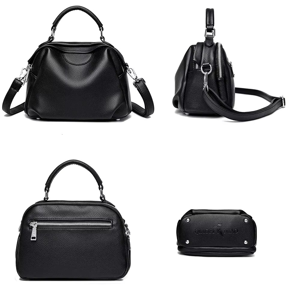 Large Capacity Leather Women Tote Bag Designer Many Pocket Female Shoulder Messenger Bags Ladies Handbag Sac A Main