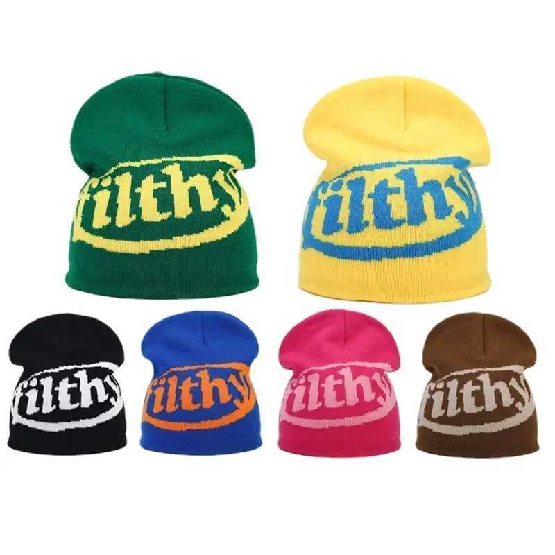 Fashion Letter Beanie Cargo Y2K Cap for Men And Beanies Winter Knitted Caps Hbre Top Keep Warm Hat Outdoor X250212
