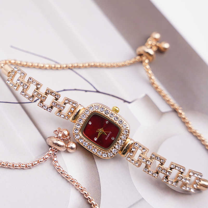 New alloy imitation mechanical watch with more precise needle running time stylish and business oriented dial high-end womens bracelet watch W250212