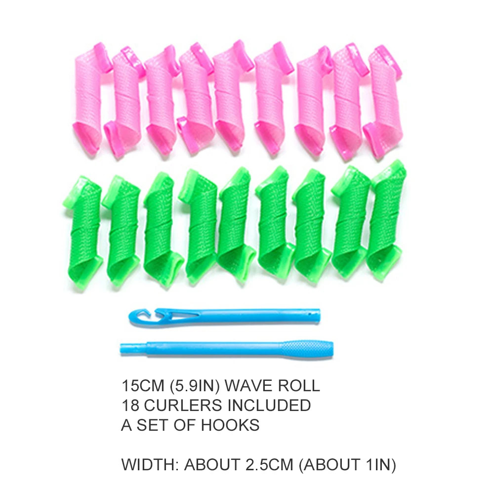 18 PCS Portable Magic Hair Curler Hair Styling Accessories Hair Curlers Non-Damaging Wave Formers Styling Tool DIY Hair Rollers 250207