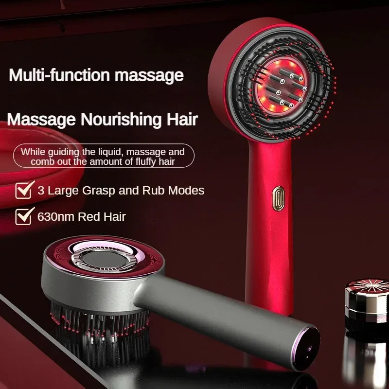 Electric Microcurrent Massage Comb Portable Hair Follicles Comb Scalp Oil Applicator Head Massager Hair Growth Anti Loss Care 250221