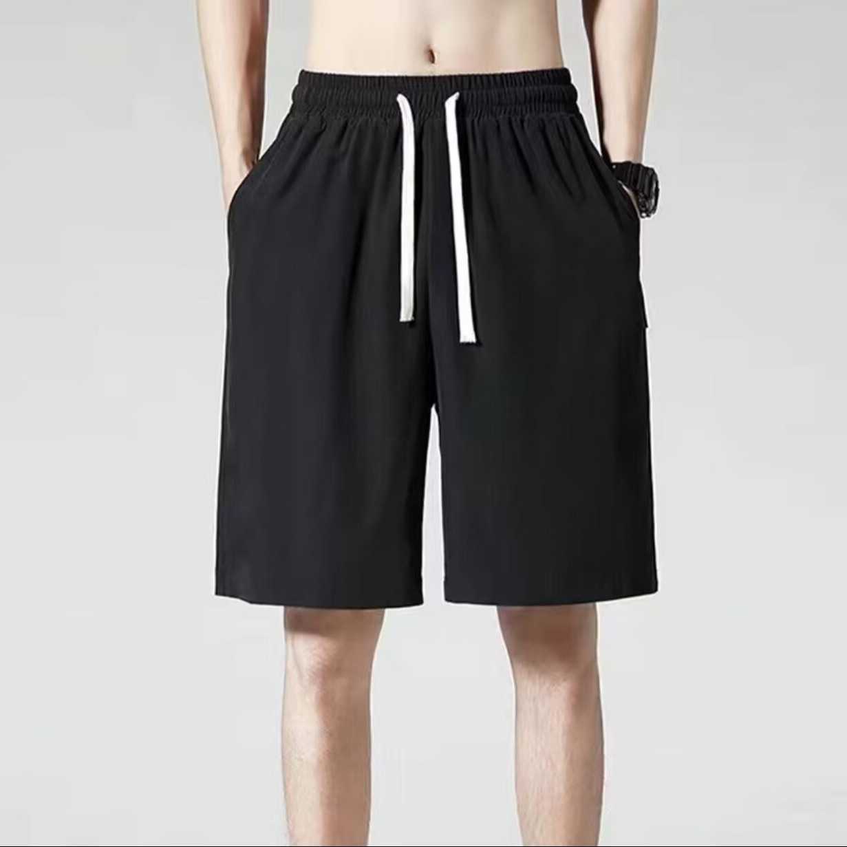 Chao Lun fabric quick drying pants ice silk mens summer sports five point pants mens summer outdoor wear casual loose mens shorts W250212
