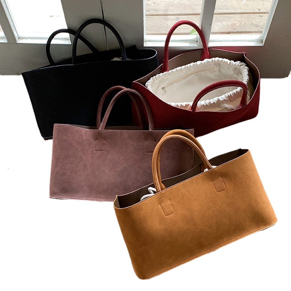 Suede Top Handle Retro Red For Women Trendy Chic Handbag Purse Fashion Shoulder Bags Y2k Girls Lady Shopper Commuter Bag
