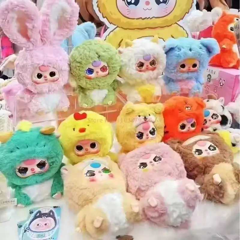 Baby Three 12 Chinese Zodiac Series Blind Box Toys Mystery Box Cajas Misteriosas Anime Figures Kaii Dolls For Girls Gift ToysXJ250212