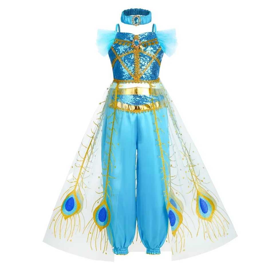 Halloween Par Princess Charms Dress Girls Birthday Par Kids Jasmine Costume DressXJ250117