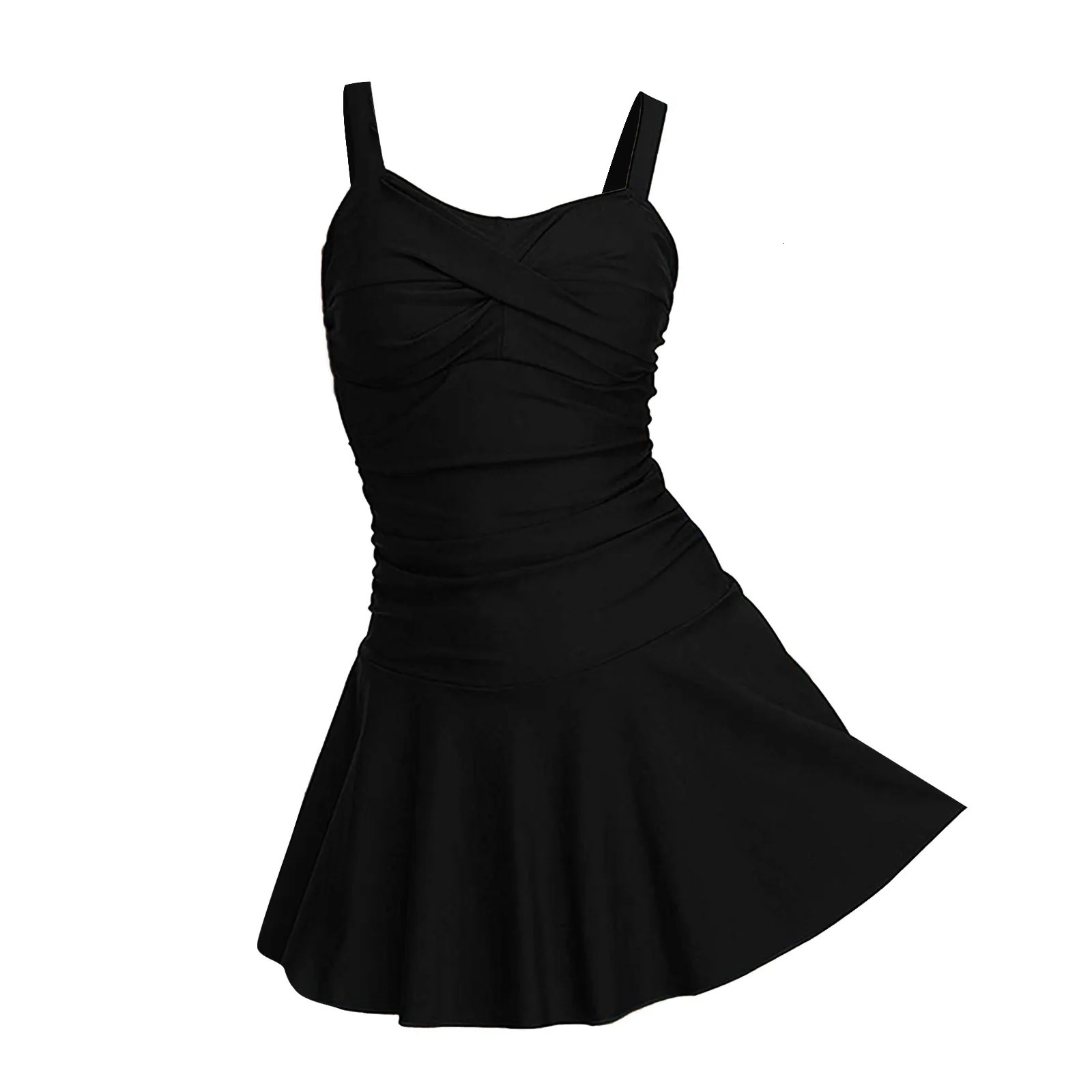Womens Solid Color Pleated Skirt Fashionable And Conservative Midriff Covering Solid Color Backless Crochet Micro Bikini 250210