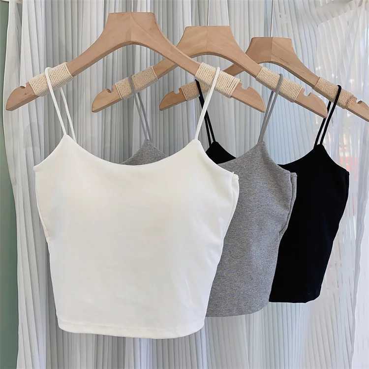 Tank Top For Women Summer Crop Tops Girls White Tube Top Fe Underwear Bras WomenS T-Shirt Sveless Vest Camisole 2023hotXJ250212