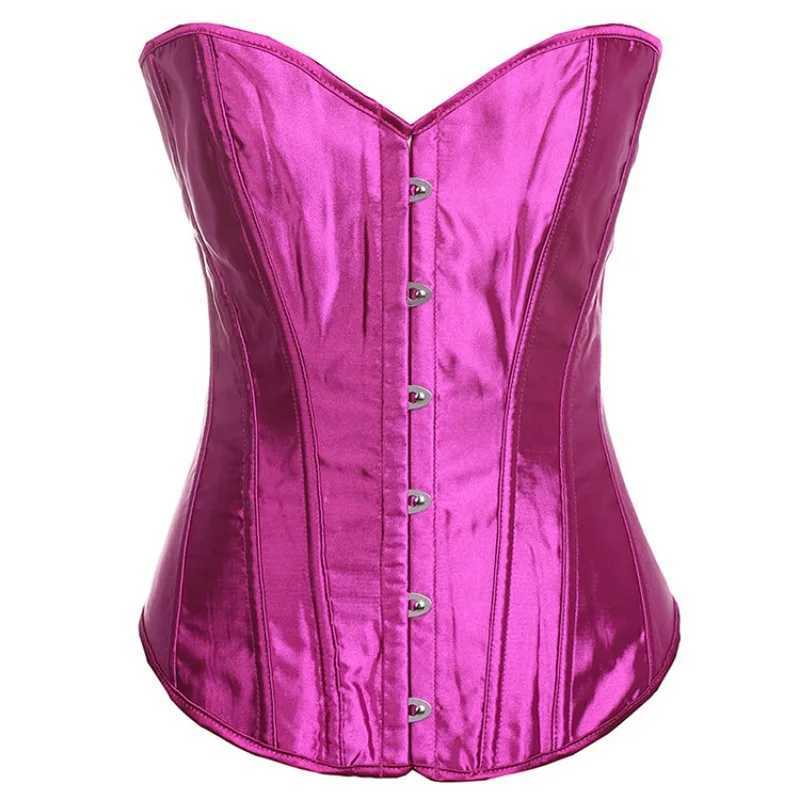 Sexy Satin Body Shaper Underbust Corset Women Steampunk Bustier Top Lingerie Gothic Waist Trainer Shapewear Underwear ClothesXJ250212