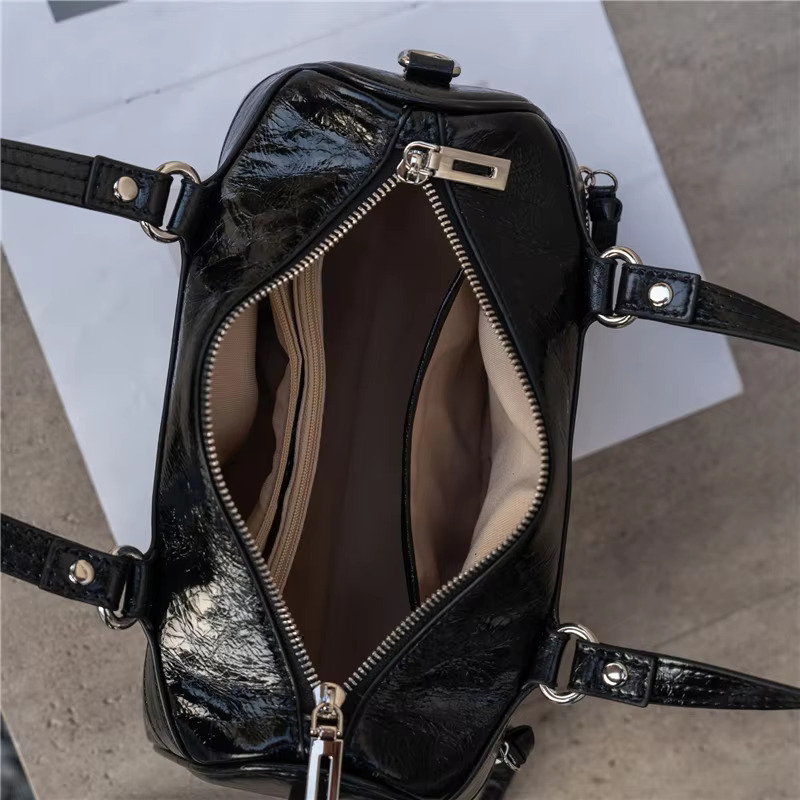 Burminsa Vintage Genuine Leather Underarm Shoulder Bags For Women 2025 Designer Crossbody Purses Satchel Ladies Handbags