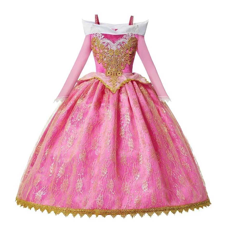 Girls Sleeping Beau Aurora Cosplay Princess Dress Kids Peach Princess Halloween Costume Girl Birthday Christmas Par ClothesXJ250117