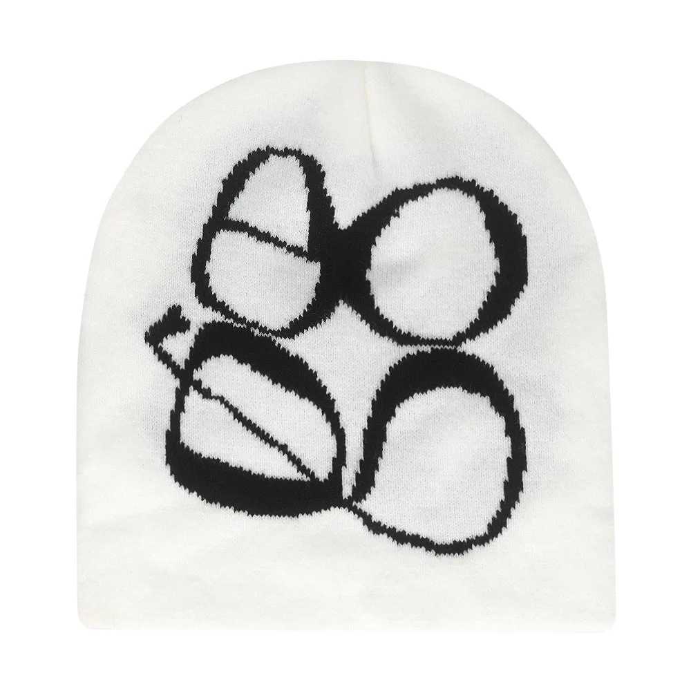 Fashion Print Y2K Knitted Hat Winter Warm Beanies Hats Sklies Beanie Cargo Cap Men And Women Outdoor Hats X2502121