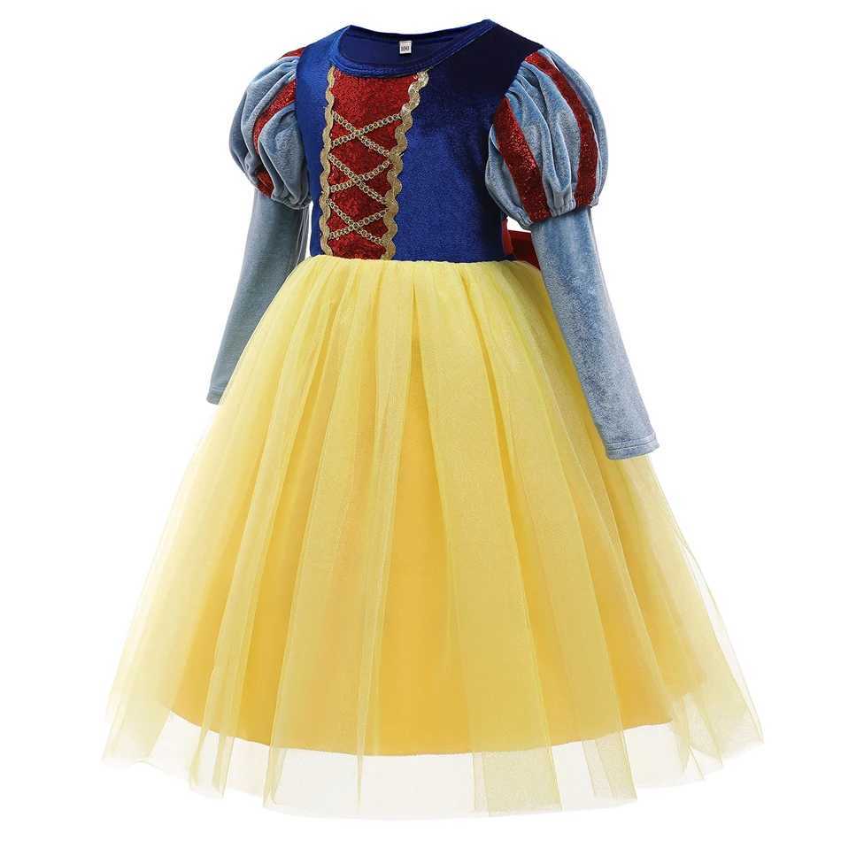 Girls Princess Dress Snow White Costume Kids Cosplay Carnival Christmas Par Children Birthday Clothing Role Playing VestidosXJ250117