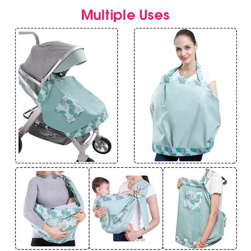 Baby Wrap born Sling Dual Use Infant Nursing Cover Mesh Fabric Breastfeeding s Up To 130 Lbs 0-36M 250211