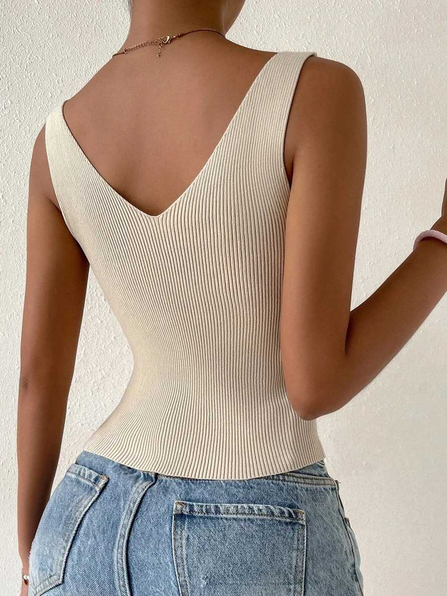 Solid Ruched Split Hem Sveless Crop Tee Top Women Summer 2024 Fashion Cap Sve Tank Top Shirt Streetwear Y2K ClothesXJ250212