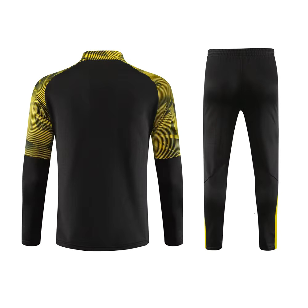 New Men Kids Sports Set Boy Girl Fans Half Zipper Jacket Training Wear Games Jerseys Soccer Kit Tops And Trousers