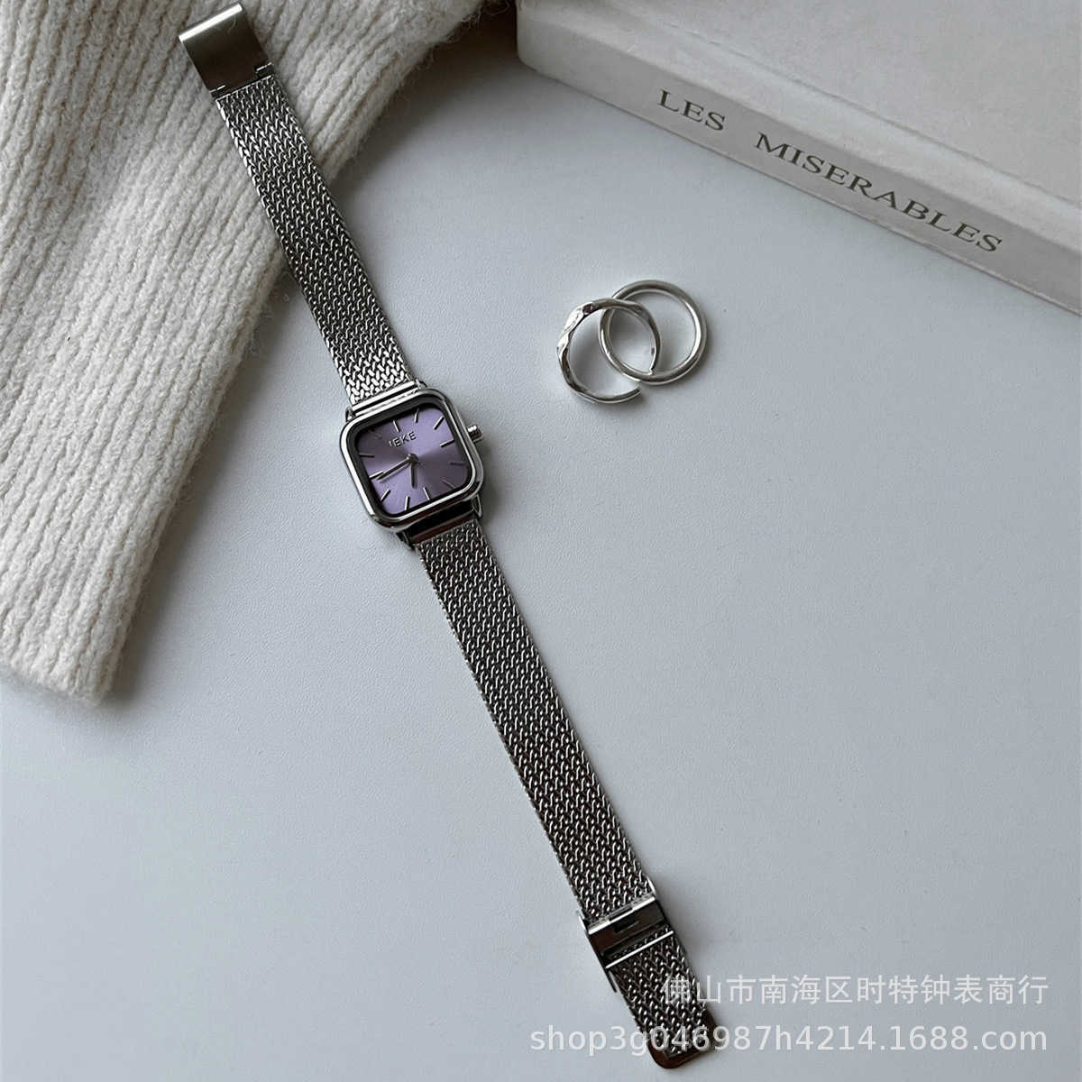 IEKE Cool Style Simple and Compact Dial Ins Korean Edition Womens Student Versatile Light Luxury Premium Womens Watch W250212
