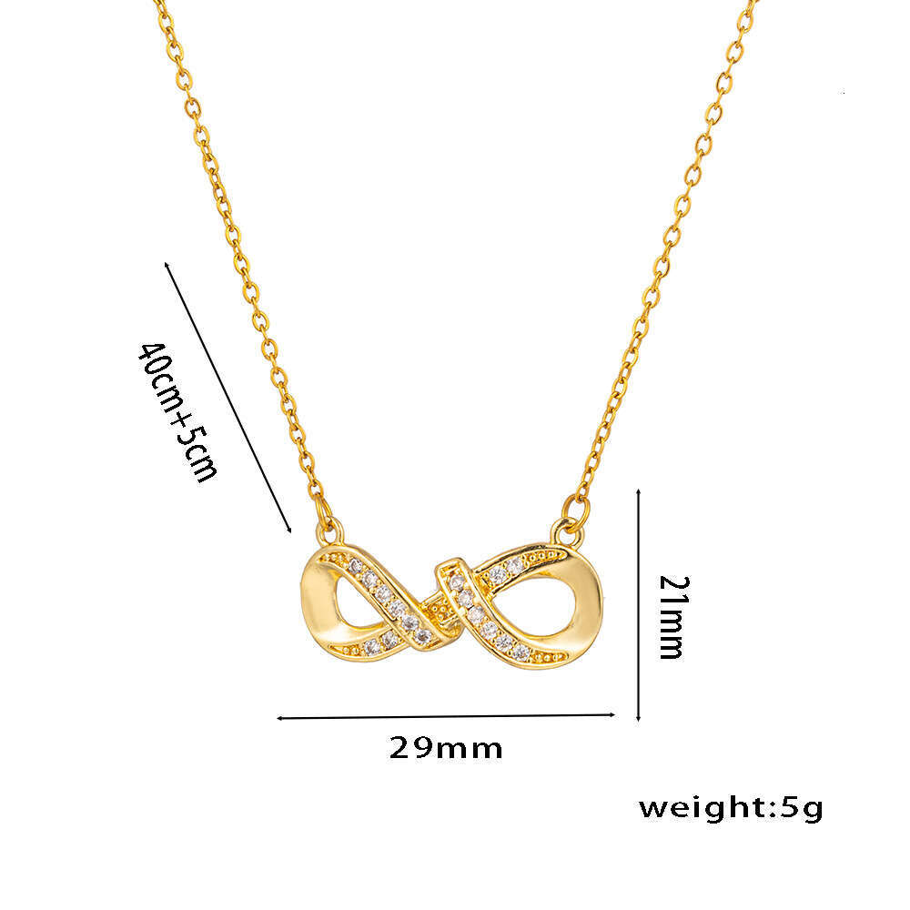 Hot Designer Necklace For Women Moissanite pendant Chain Fashionable and niche versatile 8-character necklace light luxury pendant designer jewelry pa