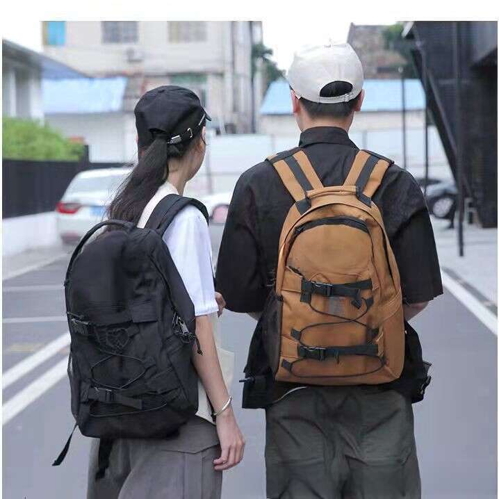 Backpack, Men's And Women's Skateboard Workwear Bags, Canvas Computer Student Backpacks, Trendy Tags