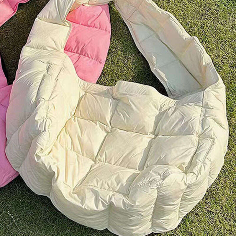 New Korean Cloud Down Large Capacity Women's Casual Versatile Folded Puff Cotton Coat Bag Single Shoulder Crossbody Bags