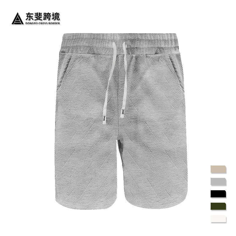 Summer mens new style drawstring loose brushed skin friendly European casual sports mens shorts trend W250212
