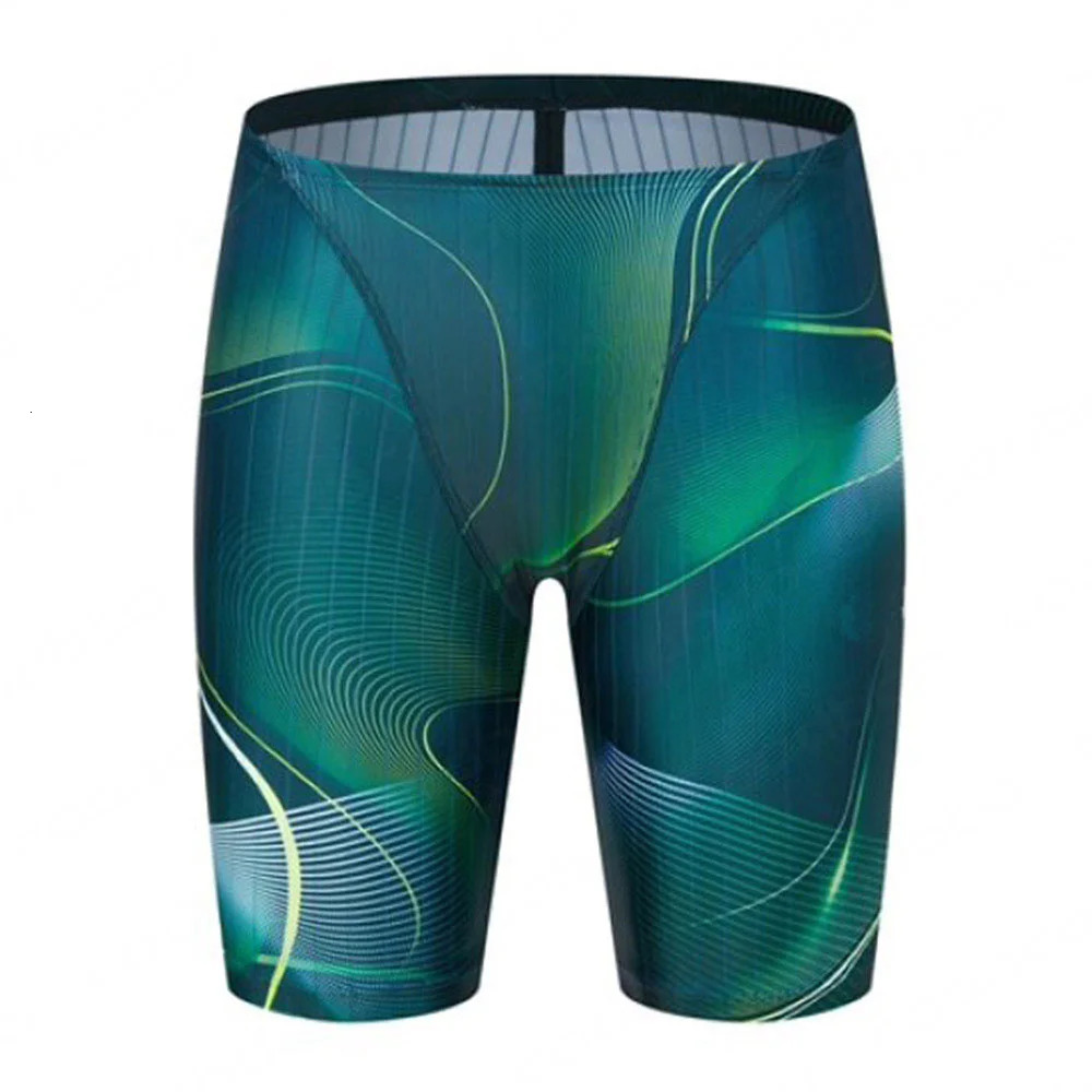 Summer Mens Pro Swim Jammer Endurance Athletic Training Swimsuit Shorts Beach Swimming Trunks Swimwear Jammer Tights Surf Pants 250210