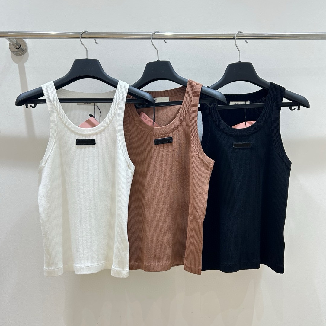 Sophisticated Sexy Knitted Cotton Tank Tops for Casual Outfits