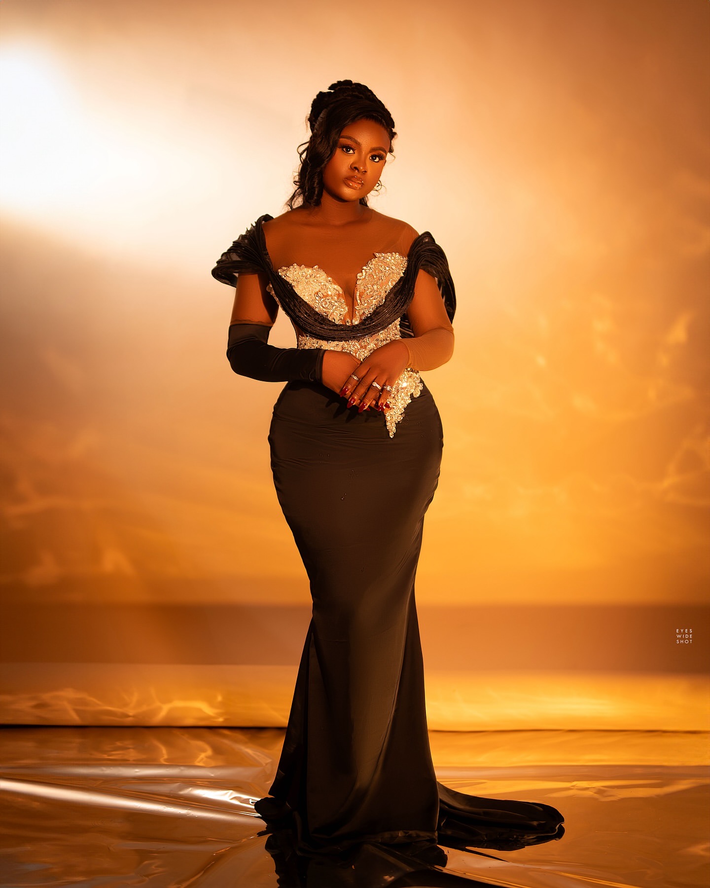 Aso Ebi 2025 Black Mermaid Prom Dresses Lace Crystals Beaded Satin Sheer Neck Evening Formal Party Second Reception Birthday Gowns Dress For Special O