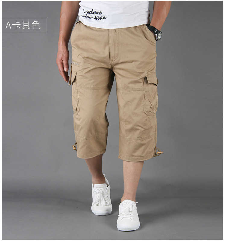 Capris Mens cargo pants Pants Mens loose thin mens multi pocket outdoor sports casual shorts W250212