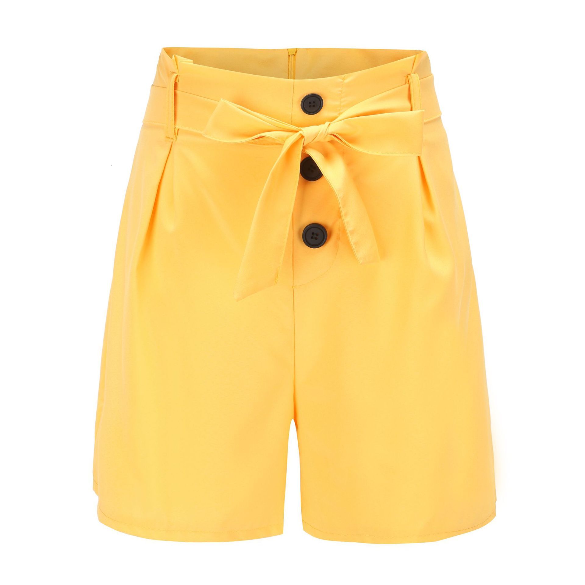 Women's Casual Shorts Slim Fit Fashionable Sexy High Waisted Belt Beach Pants