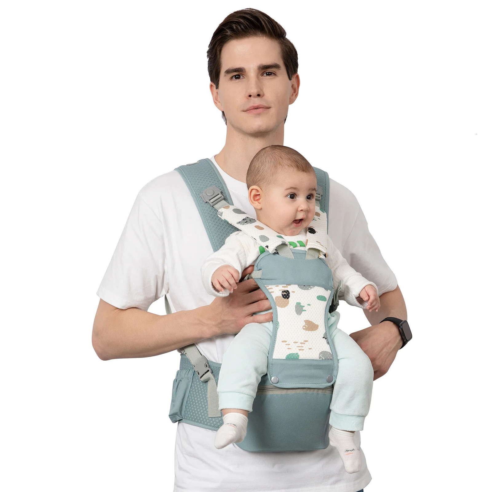 2025 Style born Ergonomic Baby Backpack Infant Baby Hipseat Front Facing Ergonomic Kangaroo Baby Wrap Sli 250211