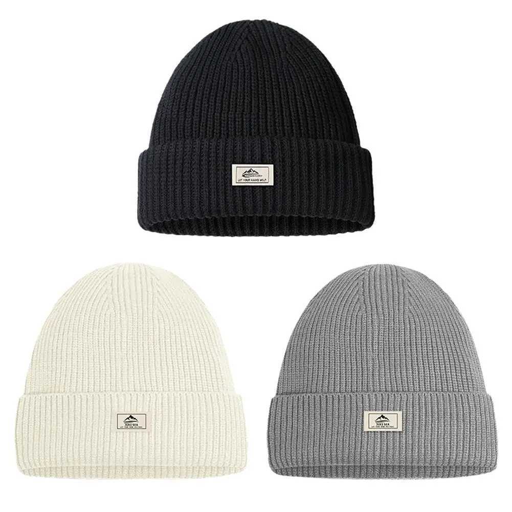 2 In 1 Warm Chunky Knit Beanie Skly Soft Stretch Knitted Fl Face Cover Adt Winter Ski Balaclava 1 Hole for Outdoors X250212