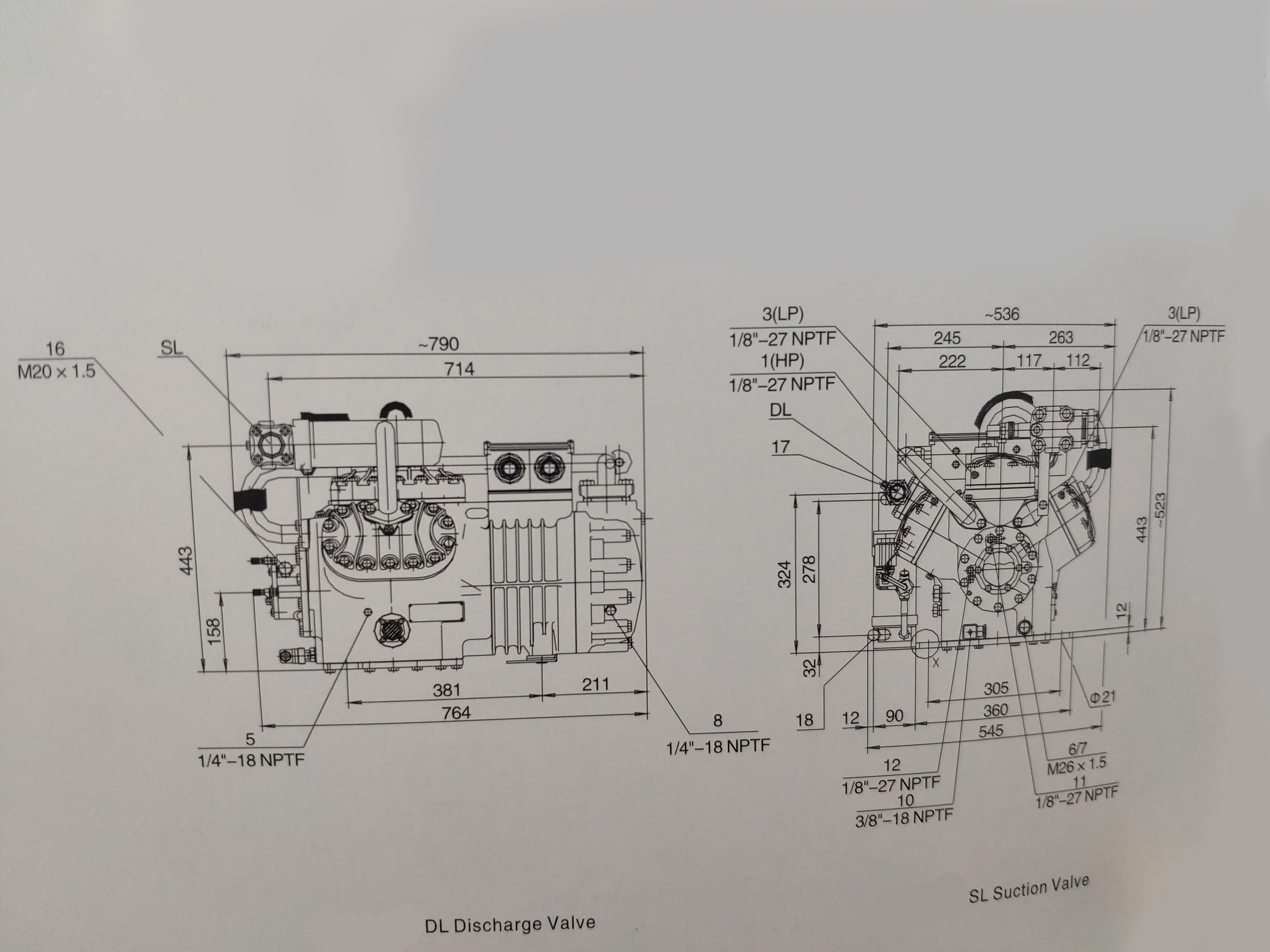 Compact Semi-Closed Piston Air Conditioning Compressors - Range 6 WDS-20.2 to 6 WDS30.2